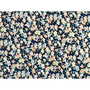 ผ้าเมตร ผ้าเครป เครปชีฟอง ผ้าพีชสกรีน ลายดอก ผ้านอก หน้ากว้าง 55 นิ้ว หน่วยขายเป็นเมตร