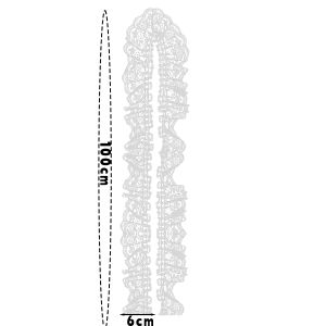 6CM Wide HOT Embroidery White Black 3D Flower Lace FabricTrim Ribbon DIY Sewing Applique Collar Dress Wedding Guipure Decor 2M