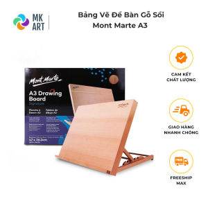 Bảng Vẽ Để Bàn Gỗ Sồi Mont Marte A3  - Drawing Board Signature có thể điều chỉnh độ nghiêng