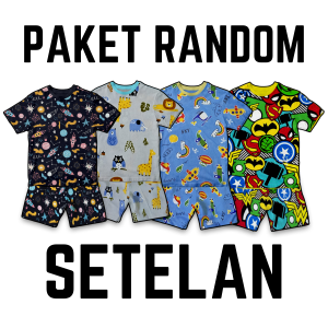 Paket Usaha Baju Setelan Kaos Piyama Tidur Harian Anak Laki Laki Karakter Cowok Distro Lucu
