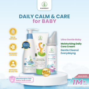 DAILY CALM AND CARE for BABY Ultra Gentle Baby + Gentle Cleansing 200ml + Moisturizing Ceracream 120ml