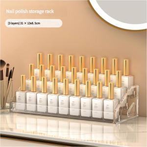 Manicure Nail Polish Display Stand Clear Acrylic Multi-layer Display Shelf Cosmetic Holder Makeup Holder Tool Holder Frame Jewelry Holder Storage Box