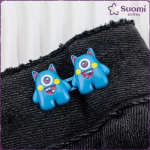 Suomi 1 Set Cartoon Pattern Waist Buckle For Women Skirt Jeans Adjustable Waist Clip Buttons Accessories