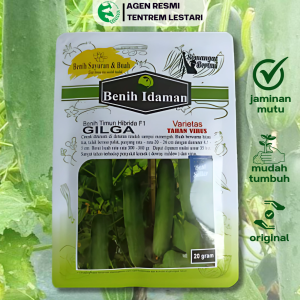 Benih Timun BESAR Hibrida F1 GILGA 20 gram ±880 biji Tahan Virus Asli Benih Idaman Hijau Gelap Rujak