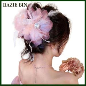 RAZIE BIN French Feather Flower Clip Women Sweet Shark Clip Hair Accessories