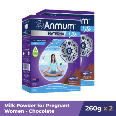 Anmum Materna Pregnancy Milk Powder Lite Choco 260g x2