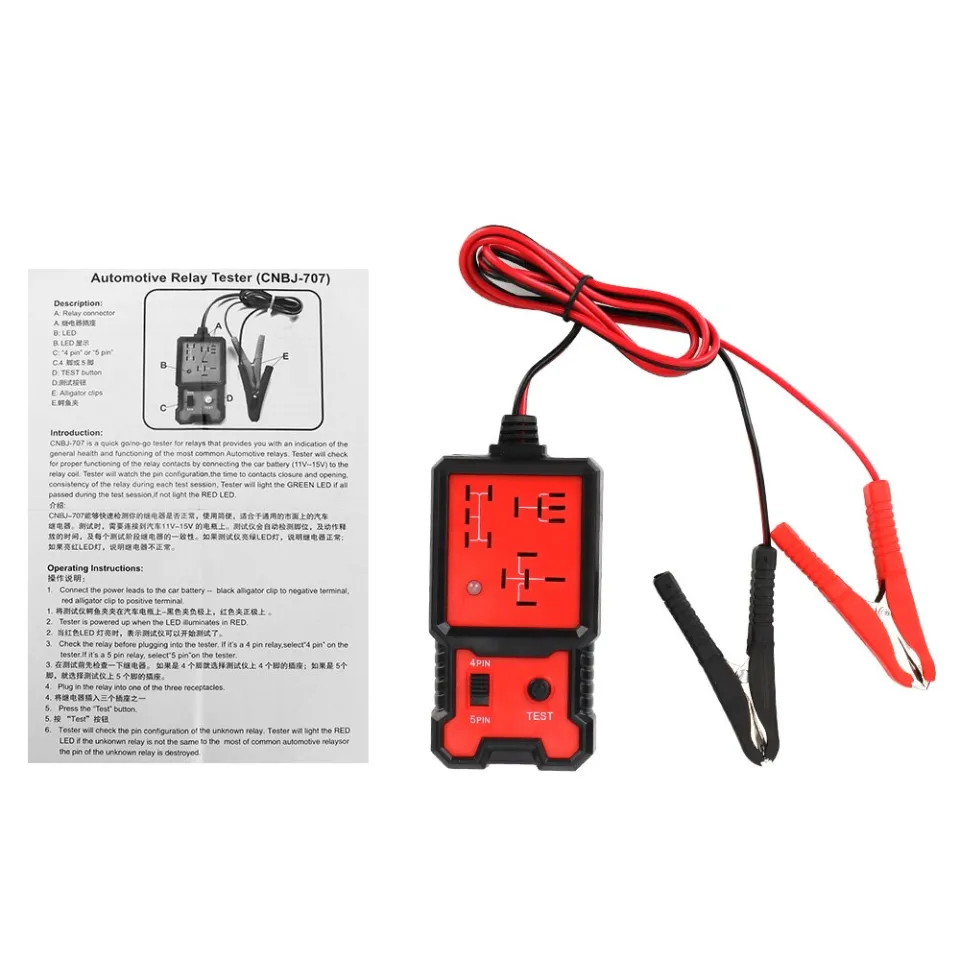 thumbnail image 2 of Universal 12V Automotive Relay Tester With LED Indicator – Handheld Diagnostic Tool 2 of 6