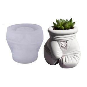 Reusable Silicone Crafting Mold Boxing Glove Shape Resin Flower Pot Holder Display Crafts Making