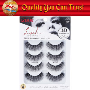 KISS Lash Couture Triple Push Up Collection Multipack  -Babydoll 3D Volume False Eyelashes with Triple Design Technology