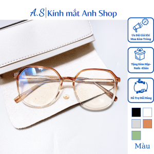 [3-5/8 Hoàn Tiền 25%] Kính lục giác thời trang nhận cắt cận viễn loạn 30065A
