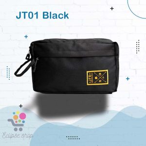 Handbag Hand Bag Tas Tangan Cowok Pria Casual Distro Clutch Terbaru Kekinian Kanvas Canvas Hitam