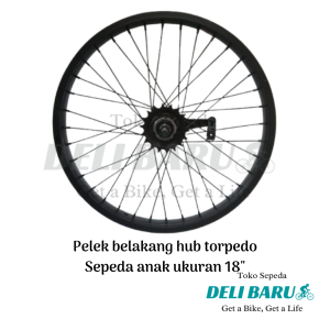 Pelek 18 TORPEDO jadi ukuran 18" murni Velg Alloy hub belakang saja TERPEDO sepeda anak