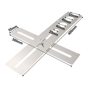 40/60cm universal Lubang Locator Penentu Locator For Ceramic Tile Glass Stainless Steel Tile Locator Ruler Measuring Tool