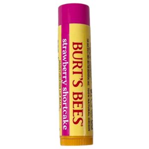 Burts Bees Lip Balm - Birthday Cake Waffle Cone and Strawberry Shortcake All Day Moisturizer Tint-Free Natural Origin Conditioning Lip Treatment 4.25g