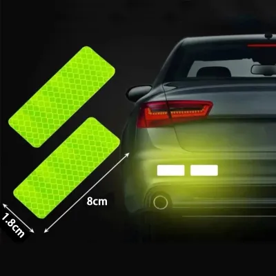 Car Reflective Warning Sticker Bumper Secure Reflector Strip Tape Motorcycle Night Safety Warning Protective Stickers