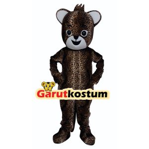 Kostum maskot badut macan motif tutul hitam setelan dewasa lucu