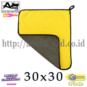 Lap Microfiber Premium Anti Lecet 30x40 cm - Serbaguna untuk Mobil dan Motor