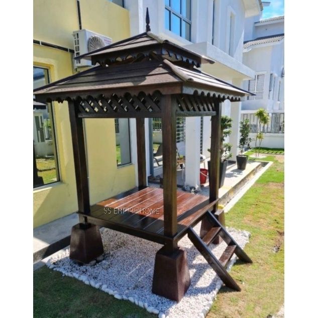 [INSTALLATION] Gazebo 4x4 Cengal Wood Pondok Kayu Handmade Outdoor