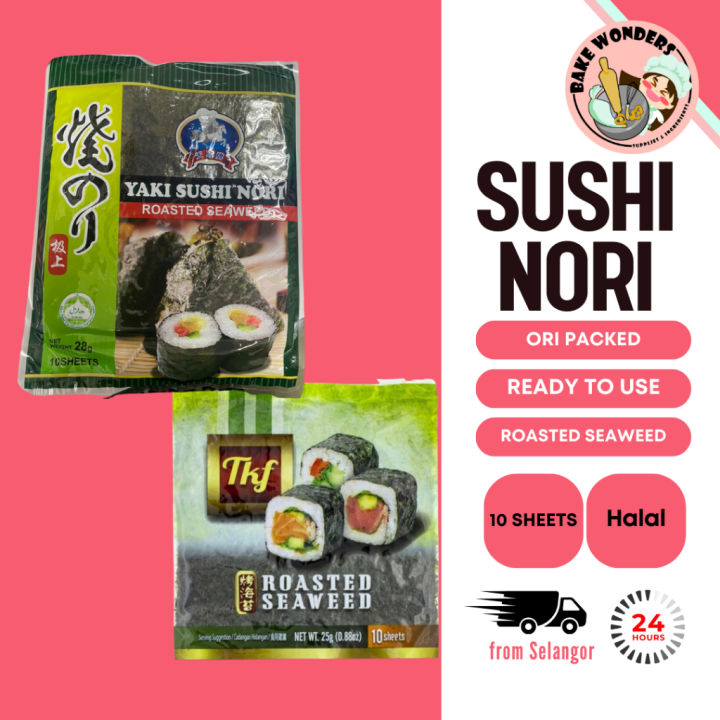 Yaki Sushi Nori Roasted Seaweed Tkf Roasted Seaweed 烤海苔 Nori Roll Wrap