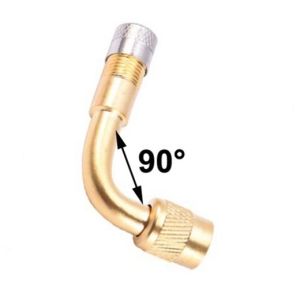 Đầu Chuyển Đổi Nối Van Bơm Hơi Bánh Xe Đạp Cong Góc 90/135 Độ Có Nắp Đậy Kín Hơi 1 Chiều