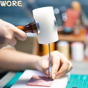 WORE 1Pcs Leather Carving Craft Hammer Tool Kit Cowhide Punch Cutting Sewing DIY Tools Hammer Leather Punch Tools