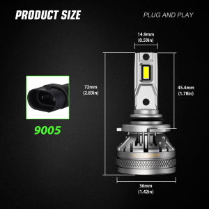 1 Year Wrranty Extremely Bright 120W 22000LM A Pair Novsight N37 Car LED Headlight with Decoding Function Car Light Plug&Play