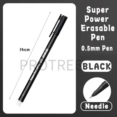 1pcs Giant writing erasable pen Friction Pen Erasable Ballpen With Eraser Black Blue lnk Set 0.5mm