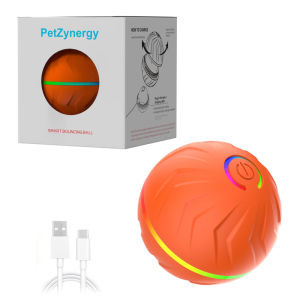 【SG Local Stock】Smart Interactive Pet Toy Ball | Automatic Rolling Jumping Ball | LED Light Rechargeable Dog Toy