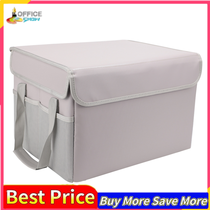 Túi Đựng Tài Liệu Chống Cháy Hộp Đựng Chống Nước Chống Cháy Có Khóa Thích Hợp Để Treo Thư/Thư Mục Pháp Lý Tạp Chí Tập Tin Hộp An Toàn Xe Hơi Văn Phòng Gia Đình Tiện Dụng