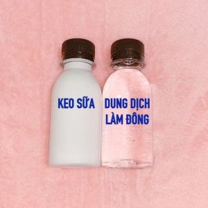 Combo 2 chai 100mL gồm: Dung dịch làm đông + keo sữa: Nguyên liệu làm slime NGUYÊN BẢN