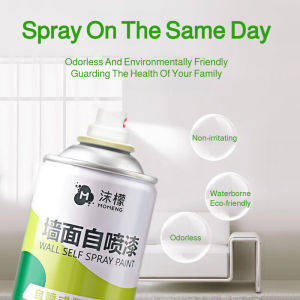 MOMENG [Quick Wall Repair] Wall Paint 450ml  Cover Stains/Cracks/Mold/Graffiti  Water-Based/Low Odor/Waterproof  Quick Dry/Easy  for Indoor Walls
