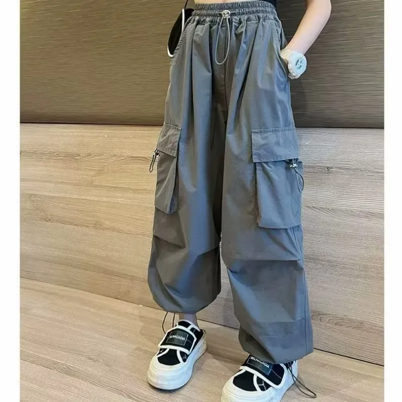 Girls Denim Wide Leg Pants Korean Jeans for Kids Girls Version