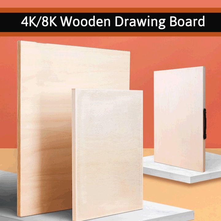 【Mi Art Supplies】4K/8K Wooden Art Drawing Board Artist Painting Board for Classroom Studio Solid Drawing Board