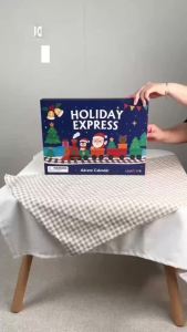 EducratePH Holiday Express Advent Calendar 24-Day Wooden Train Set for Kids