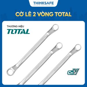 Cờ lê 2 vòng Total kích cỡ 6x7mm - 18x19mm dài 121mm - 256mm chất liệu crv Cờ lê 2 đầu vòng chính hãng - Thinksafe