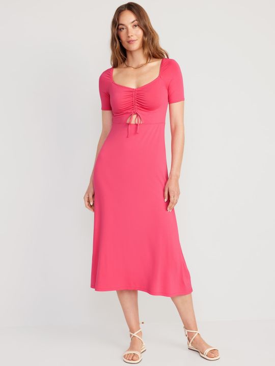 Old Navy Women's Fit & Flare Cutout-Front Midi Dress | Lazada PH