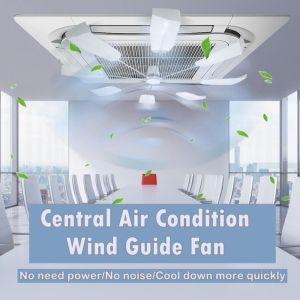 OPBWQH 360 Rotating Fan Air Conditioner Baffle Accelerated Wind Diffusion Anti Direct Blowing Vent Baffle Foldable Durable Air Conditioner Windshield Central Air Conditioner