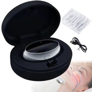 OKKFINE 3 Modes Anti-Snore Device Dual-Pulse Stimulation Silent Breathing Corrector Professional Snore Reduction Muscle Trainer