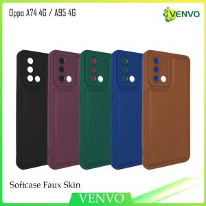 VENVO - VV26 Softcase Faux Skin Oppo A1K A3S A5 A9 2020 A15 A15S A16 A16K A16E A17 A17K A52 A92 A53 A33 A54 4G A55 4G A57 2022 A77S A74 4G A95 4G A76 A96 A36 F9 A5S A7 A12 A11K