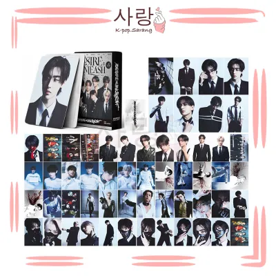 55pcs ENHYPEN《DESIRE UNLEASH》White Grey LOMO Cards Set Collection Kpop Sunghoon Heeseung Jungwon Jake Sunoo Jay Ni-ki Photocard Kad Foto 10pcs