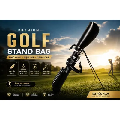 Túi Tập Malbon Golf Stand Bag Cao Cấp – Túi Golf Sunday Có Chân Đứng Thiết Kế Vintage ( Malbon x Golfworldforall )