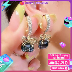 Bông tai hình nơ S925 đi tiệc cá tính thanh lịch xinh xắn JC987 đi chơi trang nhã đi đám cưới trẻ trung  BSTKL - [NaLa Shop]