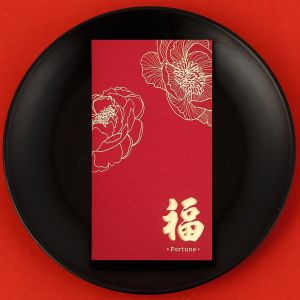 JUSTODO 10PCS/Set Lucky Red Envelopes Blessing Personalized Year Red Packets Celebration Creative Cash Gift Envelopes Spring Festival