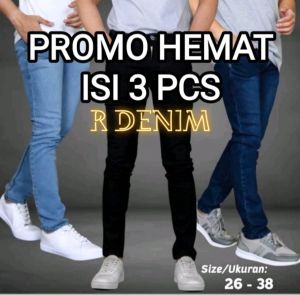 CUCI GUDANG (PAKET isi 3 PCS)CELANA JEANS PRIA COWOK LELAKI DEWASA PREMIUM DISTRO DENIM STRETCH NGARET MELAR NYAMAN SANTAY NONGKRONG MURAH MERIAH TEMUKAN HANYA DI TOKO R DENIM