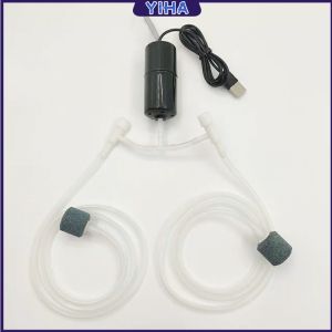 Yiha อุปกรณ์ตู้ปลา USB เครื่องออกซิเจนขนาดเล็ก คอมเพรสเซอร์อากาศ  แบบพกพา  Fish tank accessories
