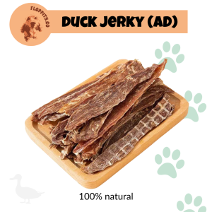 Floppityco Dog and Cat Treats - Dog Treat Natural Duck Jerky (50g)