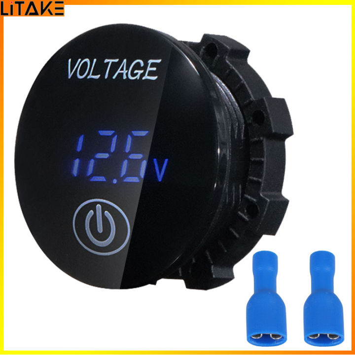 Digital Panel Mount Dashboard Voltmeter - Green -12V, 24V, 48V