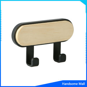 H.S. ตะขออเนกประสงค์ แขวน ไม่ต้องเจาะ ทนทาน ตกแต่งด้วนลายไม้ home hook