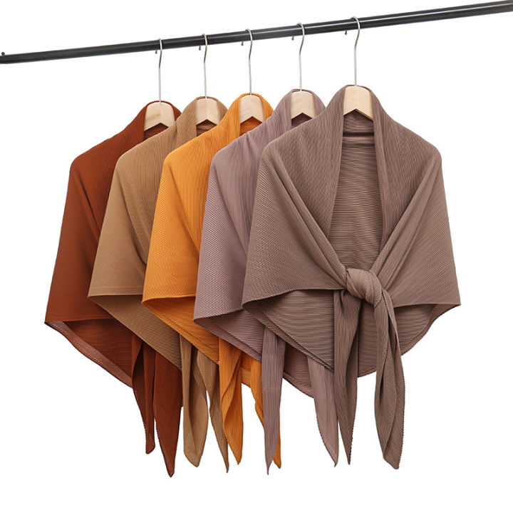 Jifang 110x110cm Plain Pleated Crinkle Wrinkle Bubble Chiffon