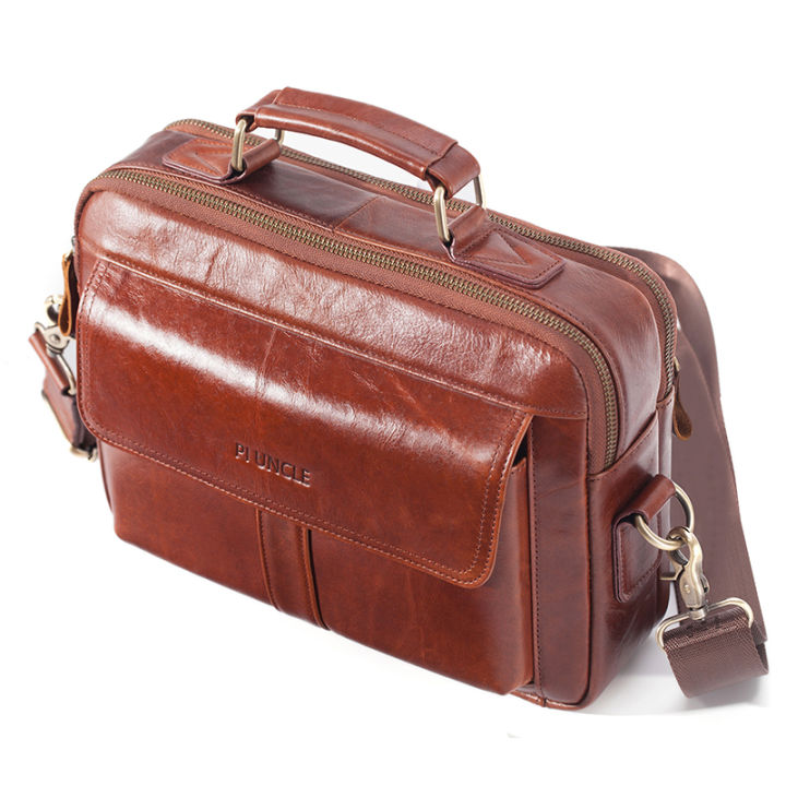 PIUNCLE Designer New 2021 Genuine Leather Men's Tote Office Bag